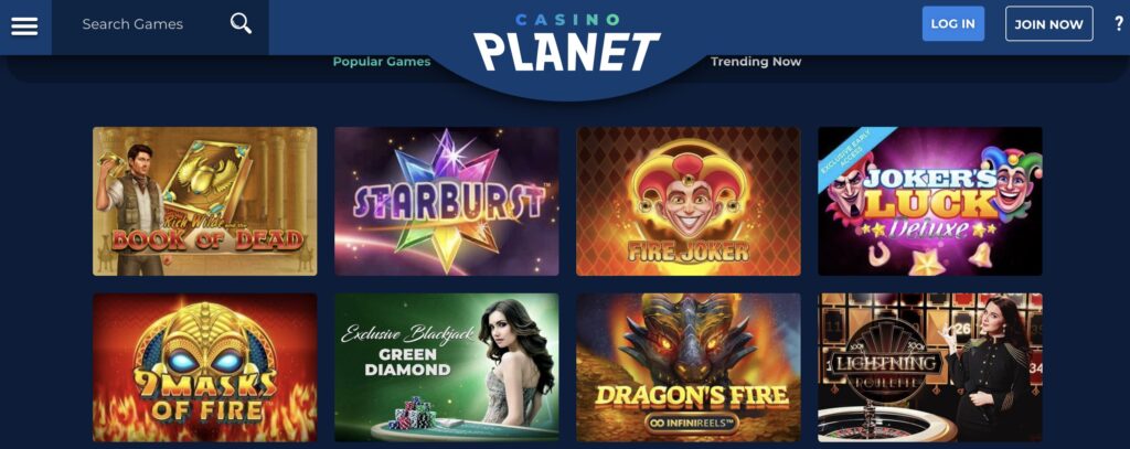 casino planet games